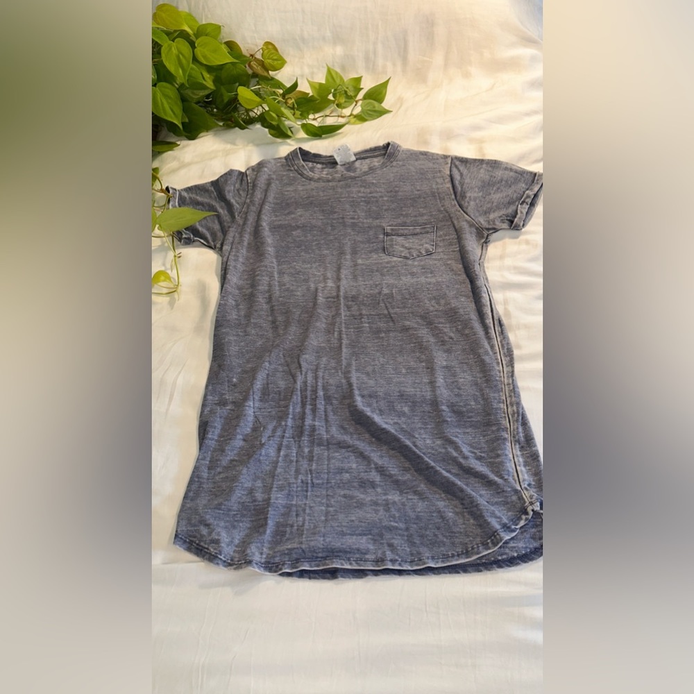 Exist Short Sleeve T Shirt Dress Distressed